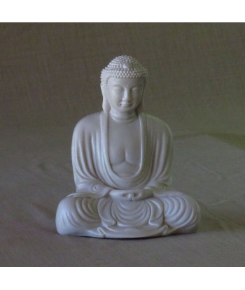 Classic Style Buddha in meditation pose - white or black reconstituted marble acheter en ligne