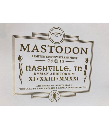 Mastodon (Nashville, 2021) plus qu'un jeu 