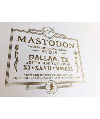 Mastodon (Dallas, 2021) Livraison rapide