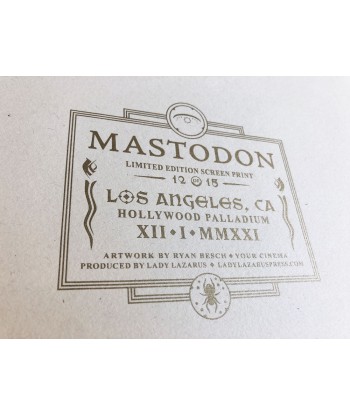 Mastodon (Los Angeles, 2021) Livraison rapide