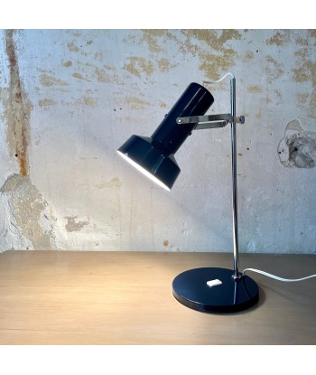 Lampe de bureau vintage chromée et bleu nuit acheter