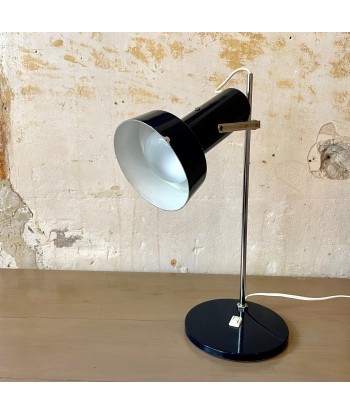 Lampe de bureau vintage chromée et bleu nuit acheter