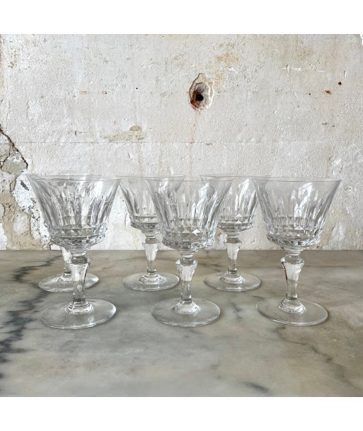 Lot de 6 verres à eau Baccarat modèle Piccadilly le des métaux précieux