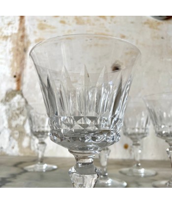 Lot de 6 verres à eau Baccarat modèle Piccadilly le des métaux précieux