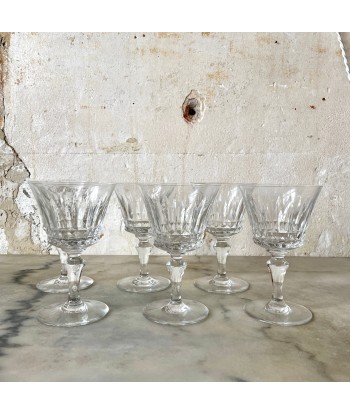 Lot de 6 verres à eau Baccarat modèle Piccadilly le des métaux précieux