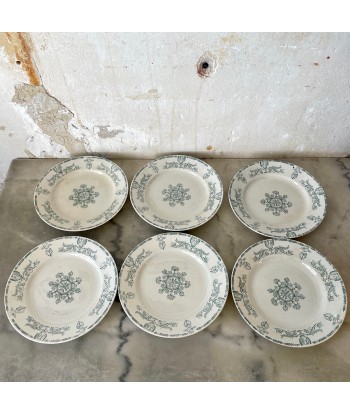 Lot de 6 assiettes Terre de Fer Lunéville modèle Compiègne est présent 