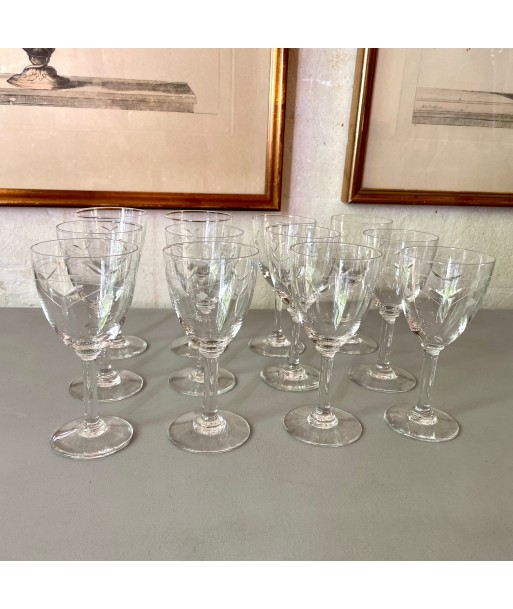 Lot de 6 verres en cristal ciselé plus qu'un jeu 