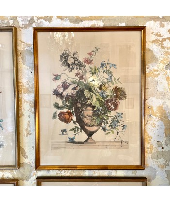 Lot de 4 grandes gravures  bouquets de fleurs d'apères Jean-Baptiste Monnoyer À commander