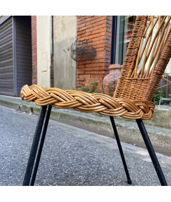 Paire de chaises en osier années 60 acheter en ligne