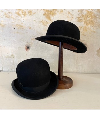 Chapeau melon ancien feutre noir shop