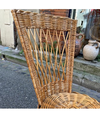 Paire de chaises en osier années 60 acheter en ligne