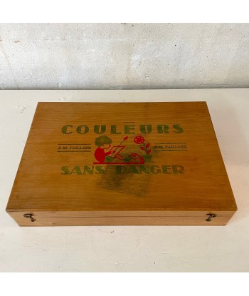 Boîte de peinture en bois "Couleurs sans danger" pas cher chine