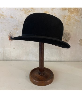 Chapeau melon ancien feutre noir shop