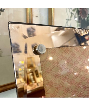 Grand cadre photo contour miroir biseauté rose Toutes les collections ici