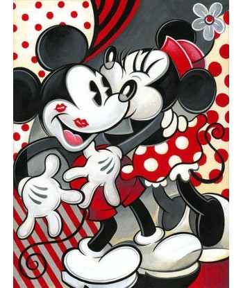 Broderie Diamant  Mickey et Minnie Couleur Rouge Amour pas cher 