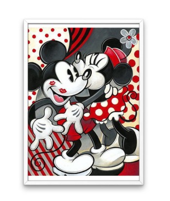 Broderie Diamant  Mickey et Minnie Couleur Rouge Amour pas cher 