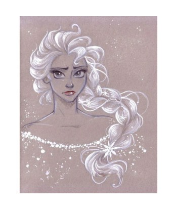 Broderie Diamant  La Reine des Neiges version Peinture shop