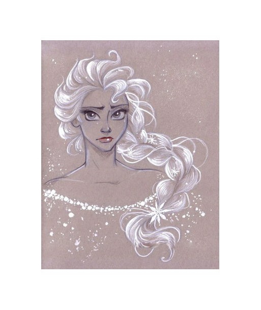 Broderie Diamant  La Reine des Neiges version Peinture shop