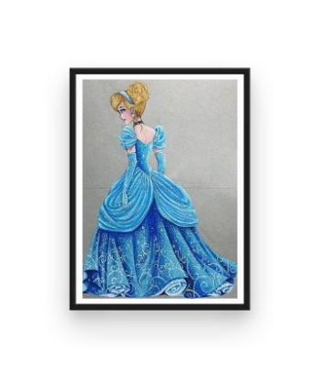 Broderie Diamant  Cendrillon et sa Jolie Robe Voir les baskets