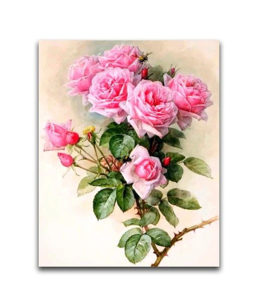 Broderie Diamant  Bouquet de Roses ou a consommer sur place