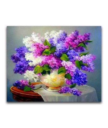 Broderie Diamant  Bouquet de Lilas Violets en ligne