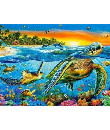 Broderie Diamant  Paradis des Tortues pas cher 