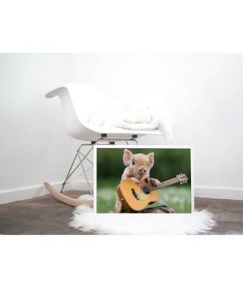 Broderie Diamant  Cochon joue de la Guitare Vous souhaitez 