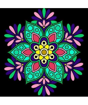 Broderie Diamant  Mandala Floral Livraison rapide