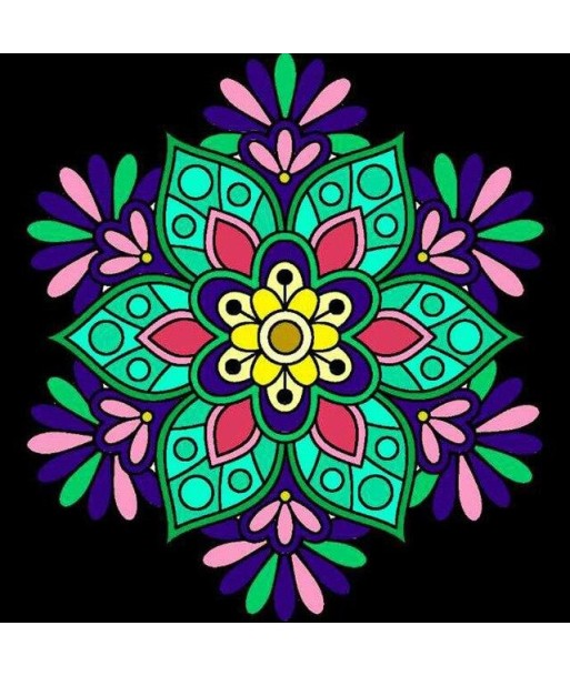 Broderie Diamant  Mandala Floral Livraison rapide