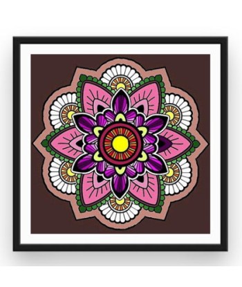 Broderie Diamant  Mandala Fleur Orientale pas chere