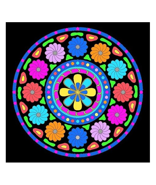 Broderie Diamant  Mandala Coloré Pour