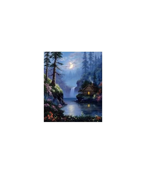 Broderie Diamant  Paysage Clair de Lune store