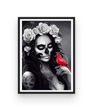 Broderie Diamant  La Catrina et Oiseau votre