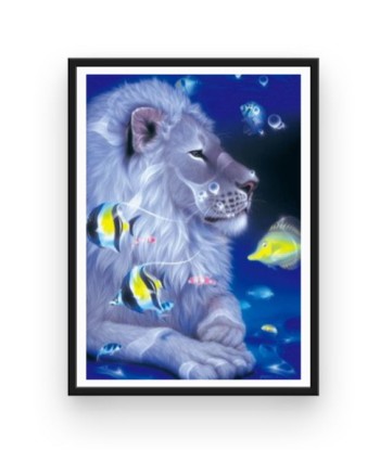 Broderie Diamant  Lion et Poissons 50% de réduction en Octobre 2024