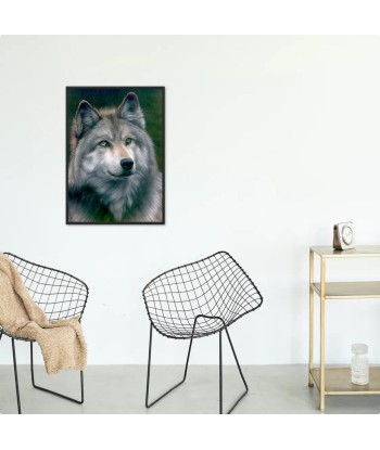 Broderie Diamant  Loup Portrait l'achat 