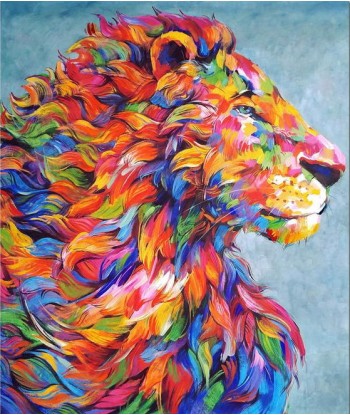 Broderie Diamant  Lion Coloré acheter