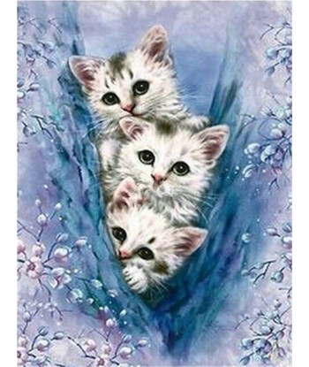 Broderie Diamant  Trois Petits Chatons outlet