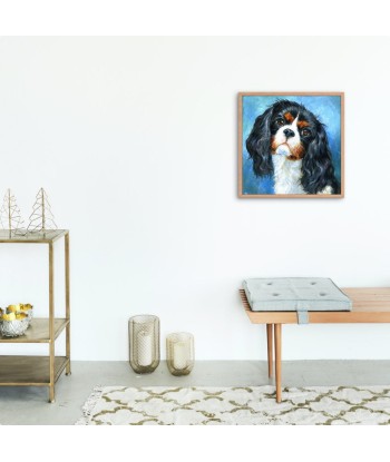 Broderie Diamant  Cavalier King Charles Portrait le des métaux précieux